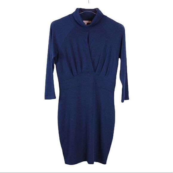 Green Envelope Knit Midi Dress in Dark Blue Size Medium - Picture 1 of 4